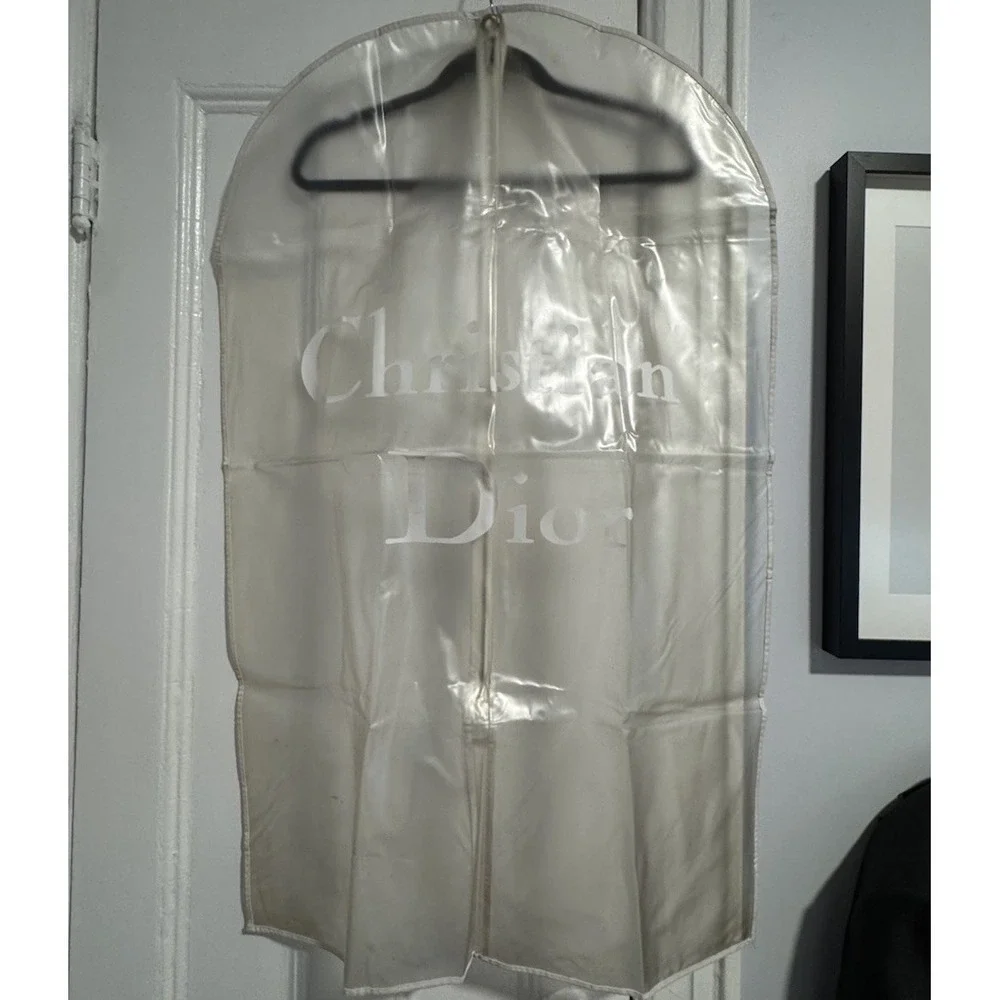 Christian Dior Garment Bag Clear Vintage Authentic